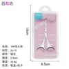 Tijeras en Forma de A de Acero Inoxidable para Cortar Duraznos, Tijeras para Pelos de la Nariz de Punta Redonda, Tijeras en Forma de C para Belleza, Recorte de Cejas, Tijeras para Pestañas, Tijeras Pequeñas Curvas para el Hogar