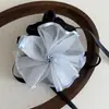 Laço de Organza Estilo Novo Ballet Coreano Elástico de Cabelo Fita para Rabo de Cavalo Rede Doce Elástico de Cabelo Corda de Cabelo