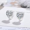 Brincos moissanite simulação transmissão ao vivo feminino ins amor prata esterlina S925 zircônia seis garras brincos moissanite brincos