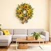 Corona de Girasoles Artificiales Transfronteriza Flores Falsas Amazon Flores Artificiales Decoración de Lágrima para Primavera y Verano Colgante de Puerta Pared Decoración de Pared
