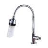 Taoguo Núcleo de Cobre Liga Redondo Vertical Grande Curvo Pia de Cozinha Monocomando Frio Torneira Pescoço de Ganso Purificador de Água Torneira 4 Pontos