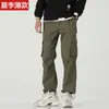 Fabricante de comercio exterior de Amazon, pantalones cargo de primavera con múltiples bolsillos para hombre, corte holgado, talla grande, pantalones largos casuales, ropa de hombre de alta calidad