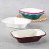 Prato Retangular de Melamina Prato para Fondue Prato de Lanche Prato de Salada Tigela de Sobremesa para Restaurante Louça Comercial Imitação de Porcelana