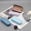 Estuches para Gafas Hechos a Mano Simples y Portátiles, Monturas para Gafas, Montura Grande, Modernas, Soportan Logo y Nombre de Tienda, Material de Cuero