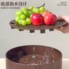 Nuevo Modelo de Charola Giratoria para Frutas para Sala de Estar en Casa, Charola de Frutas de Doble Capa con Drenaje, Estilo Retro con Tapa, Charola para Exhibir Frutos Secos y Bocadillos