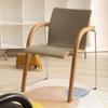 Silla de Comedor Moderna Minimalista de Madera Maciza Estilo Japonés Respaldo de Pista Reposabrazos de Lujo Ligero de Alta Gama Silla de Escritorio para Hogar Oficina Silla de Computadora