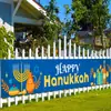 Amazon Transfronteiriço Novo Candelabro Hanukkah Judaico Banner Decoração de Jardim Suprimentos para Festa Tecido de Fundo