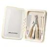 Tesoura para Cutícula em Aço Inoxidável Kit Manicure, Alicate Bico de Águia, Conjunto de Ferramentas para Manicure, Conjunto de Cortadores de Unha, Conjunto de 5 Peças em Estoque