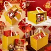 Sacolas de Presente de Luxo Personalizadas Ano do Cavalo 2026 Novas Sacolas Tote de Presente de Ano Novo com Logotipo Impresso em Dourado