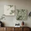 Sala de Té de Bambú Viento Silencioso Arreglo Pintura Decorativa Estilo Chino Textura Retro Sentido Mural de Pared Sentido Sala de Estar Pintura Colgante