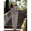 Un Conjunto Completo de Trajes de Dos Piezas de Manga Corta Chic, Elegantes, a la Moda y Casuales para Mujer en Verano