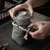 Bolsa de Armazenamento para Xícara Única Bolsa Mestra para Copo Copo de Chá Portátil Bolsa de Pano para Copo Integrado Cordão Bolsa de Tecido de Algodão e Linho Fabricante Atacado