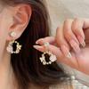 Aretes de Flor de Cerezo de Verano Aguja de Plata Corazón de Niña Dulce Sentido del Diseño de Nicho Tridimensional Lujo Ligero Rosa Delicados Aretes de Flor