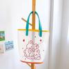 Bolso de mano artístico azul de dibujos animados lindo oso corazón de niña PVC transparente bolsa de playa estilo ins portátil gran capacidad bolso de hombro