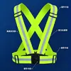 Ropa reflectante para correr y andar en bicicleta de noche, chaleco reflectante elástico, chaleco de seguridad ajustable para transporte por aplicación