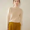 Suéter de Cachemira Baicaierong Otoño/Invierno 2026 para Mujer con Cuello Semi Alto, Diseño Versátil, Tejido de Lana