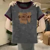 2026 Novo Estilo Ombro Quadrado Verão Manga Curta Design ins Casual Versátil Chique Blusa Color Block para Mulheres