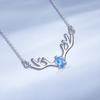 Anillo de asta de plata esterlina S925 damila circonita hembra estilo coreano lujo ligero un ciervo ten tu anillo joyería de Navidad al por mayor
