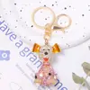 Llavero Popular de Dálmata Transfronterizo Colgante Pequeño Animal del Zodiaco Cachorro de Perro Llavero de Metal con Pedrería Venta al por Mayor