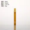 Botella Pulverizadora Cilíndrica Delgada con Tapa de Rosca Tipo Pulsador, Empaque Cosmético Portátil para Viaje, Botella de Vidrio de Borosilicato Alto