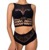 N-6012 Lencería sexy de una pieza de malla de comercio exterior de Amazon