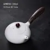 Bule de Porcelana Branca Jade Gordura de Carne Dehua Panela de Cerâmica com Alça Lateral Doméstica com Filtro Conjunto Único de Chá Kung Fu Panela Única Atacado
