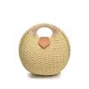 Moda Nova Bolsa de Palha de Mão Retrô Verão 2025 Nova Bolsa de Palha Tecida de Mão Tendência Bolsa de Palha da Moda