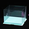 Caja transparente para pastel al por mayor de fábrica Embalaje de plástico navideño 4 pulgadas 6 pulgadas 8 pulgadas caja transparente doble para pastel