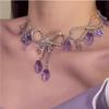 Colar de zircônia com diamantes e flash de luxo leve e moderno, design de nicho, temperamento de senso alto, elegante, tudo combinando, corrente de clavícula