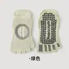 Calcetines de yoga antideslizantes de cinco dedos con espalda descubierta y agarres de silicona 3D en toda la suela, especializados para Pilates, calcetines deportivos silenciosos y amortiguadores