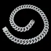 Marca de Moda Europea y Americana Cadena Cubana Full Diamante Hip Hop Collar para Hombre Accesorios de Rapero Collar de Cadena Cubana Incrustado de Pedrería Joyería