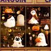 Decoración Creativa de Calabaza Linda de Halloween de Dibujos Animados Transfronteriza Pegatinas de Pared Pegatinas Estáticas para Vidrio de Murciélago de Dibujos Animados