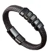 Pulseira Tecida Xiyin Nova Transfronteiriça Europeia e Americana para Homens, Pulseira de Couro da Moda, Pulseira de Cordão de Couro Personalizada Retro, Item Mais Vendido
