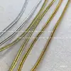 0.3/0.5cm Negro Blanco Oro Plata Rojo Banda de Fuelles Banda Cóncava Cuerda Delgada Banda de Espiga Adorno para Ropa Cheongsam Oro Profundo