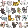 Serie Gato Negro Pegatinas de Tela Bordadas Gatito Vendaje Lindo Etiqueta Bordada por Computadora Decoración para Ropa Bolsas Transferencia de Calor