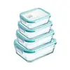 Fiambrera de Vidrio Amazon, Caja Bento Segura para Microondas, Fiambrera para Oficinistas, Bol Transparente Resistente a Altas Temperaturas