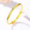 Pulsera Infantil Ajustable con Inscripción Interior Bañada en Oro, Carácter de la Fortuna Push-Pull, Regalo de Cumpleaños para Bebé, Mes Completo, Tótem, Tendencia Nacional