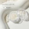 Arte de Unhas Estilo Japonês Pérola Estéreo Fundo Plano Tamanho Misto Joia Bola Redonda Acessórios para Unha Contas de Diamante Destaque Branco Puro Arroz