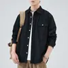 Camisa de manga larga para hombre de algodón puro, chaqueta de alta gama estilo americano otoño 2026, top casual holgado para primavera y otoño al por mayor