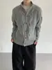 Suéter de mezcla de lana estilo "old money" de invierno con cuello alto para hombre, cárdigan de punto estilo perezoso con botones retro, chaqueta para conjunto de pareja