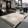 Alfombra Sencilla para Sala de Estar, Mesa de Café, Alfombrilla para Sofá, Cobertura Completa de Área Grande, Resistente a Manchas, Antideslizante, Alfombra de Noche para Dormitorio, Alfombrilla de Piso de Terciopelo de Cristal