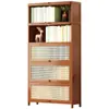 Estantería de Oficina de Madera Maciza de Múltiples Niveles para Almacenamiento Interior en el Hogar con Puerta Estantería para Libros Armario de Almacenamiento para Sala de Estar Estudiante Armario de Almacenamiento