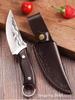 Cuchillo de Anillo de Fábrica Auténtico Cuchillo de Carne de Mano Asado de Cordero Camping Barbacoa Cuchillo Portátil Alta Dureza Cuchillo de Supervivencia de Campo