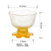 Taza de helado vintage japonesa con suela de flor, taza de postre, tazón de helado de color, pudín, yogur, taza de bebida fría