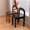 Silla de Comedor, Silla de Madera Maciza, Apilable, Estilo Nórdico, Respaldo Minimalista Moderno, Silla de Comedor Oudi