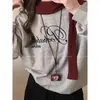 Otoño e Invierno Elegante Maillard Dibujo Animado Gato Estampado Leopardo Largo Cuello Halter Diseño de Clip para Gafas Elegante Versátil Collar para Mujeres