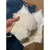 Top puramente deseable estilo BM con copas incorporadas y hermoso diseño en la espalda para mujer, camisola de encaje con retazos para verano, top sin mangas ajustado para usar como prenda exterior