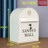 Buzón de Hierro Forjado Estilo Británico Montado en Pared con Cerradura, Caja de Amor