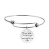 Pulseira europeia e americana Cross-border Aço inoxidável joias Gravura Pais Dia dos Namorados Ação de Graças Natal Presente Pulseira de titânio