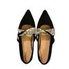 Sapatos Mary Jane Franceses de Bico Fino Baixos Femininos 2026 Outono Novo Estilo Mori Girl Retro Fosco Slip-on Solado Macio Sapatos de Dirigir